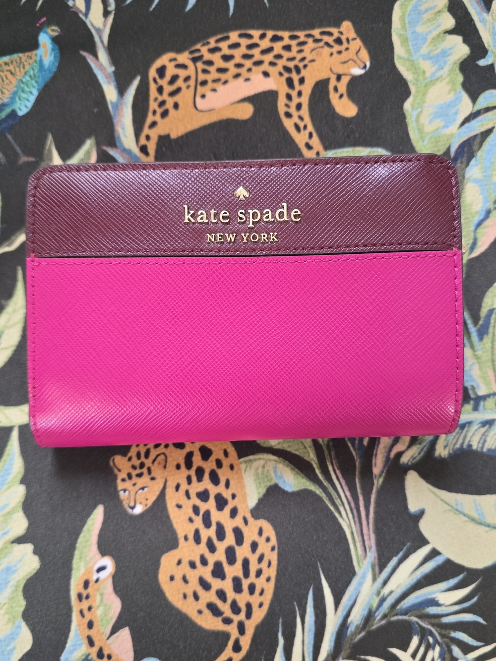 🌟EUC🌟 Kate Spade Colorblock Saffiano Leather Medium Bifold Wallet